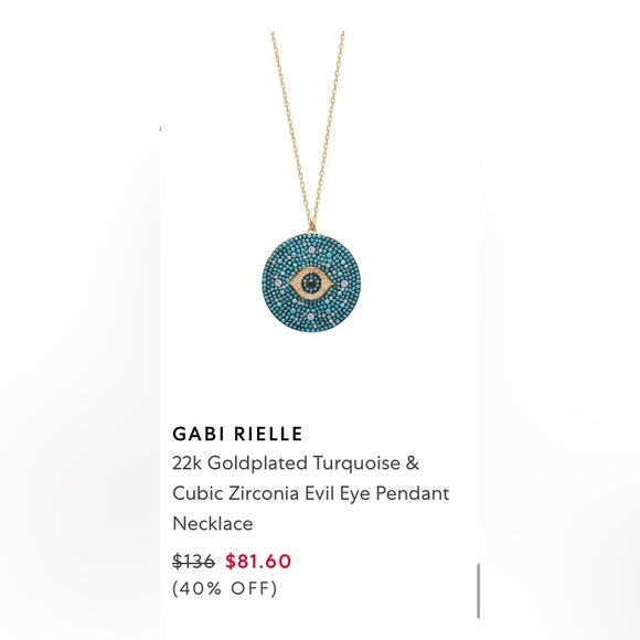 22K Turquoise Evil Eye Necklace ๐๐ - Picture 8 of 8